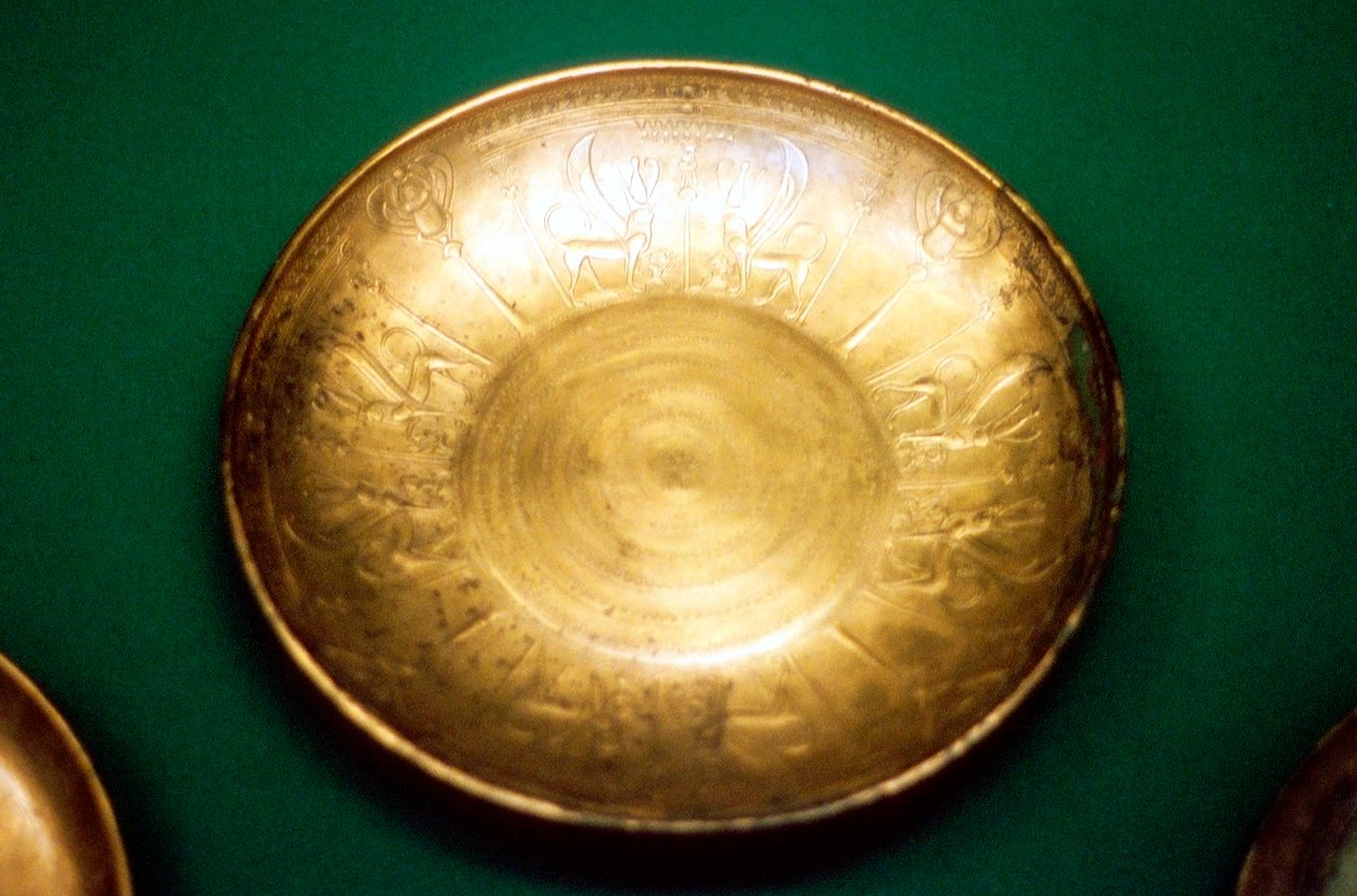 Tigela de bronze fenícia de Nimrud, Assíria, século VIII aC de Unbekannt