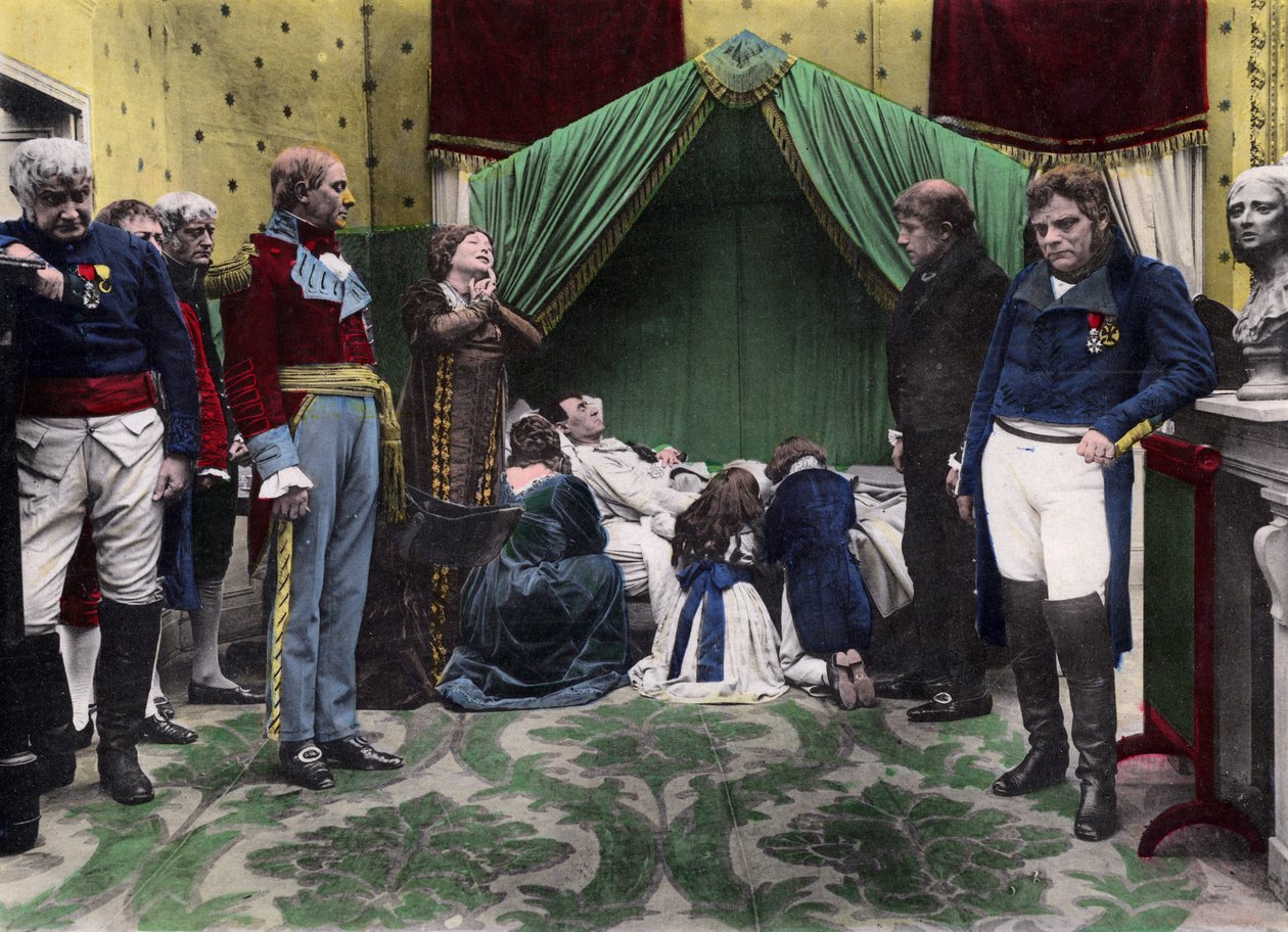 Representação fotográfica da morte de Napoleão em Santa Helena de Unbekannt