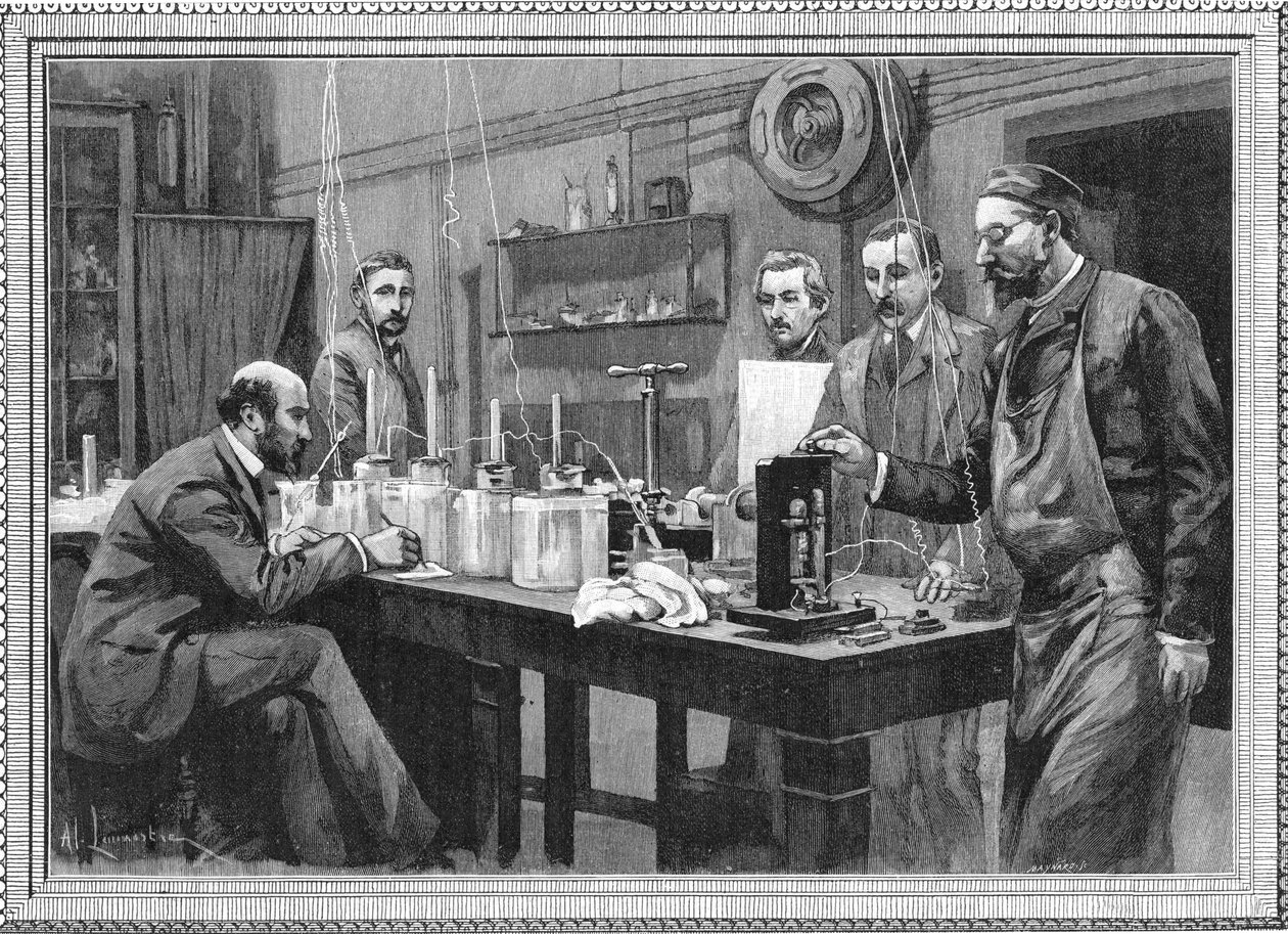 Laboratório de pesquisa de física na Sorbonne, Paris 1895 de Unbekannt