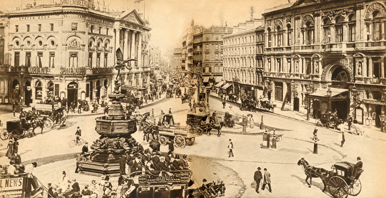 Piccadilly Circus - O Hub do Universo: O Centro do Mundo, 1900, 1933. de Unbekannt