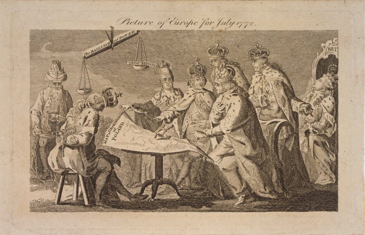 Imagem da Europa em julho de 1772, 1772 de Unbekannt