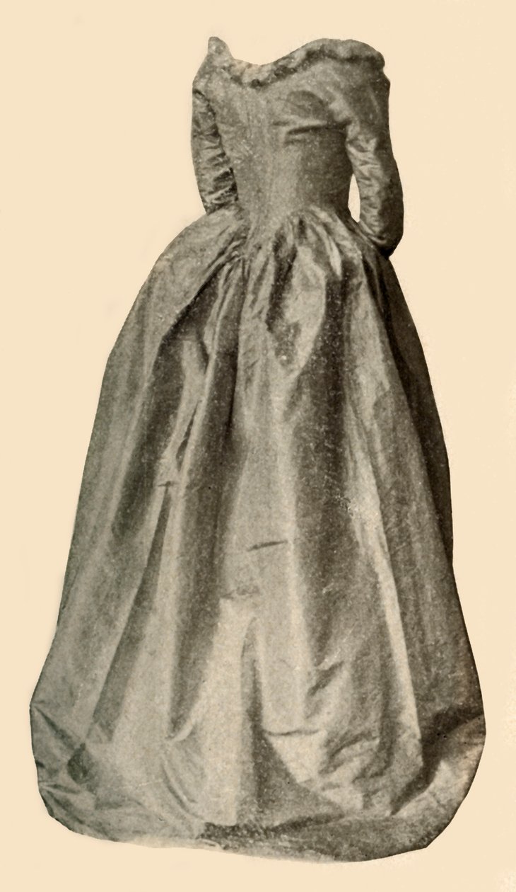 Imagem de um vestido azul interessante usado pela Sra. St Clair, c1760, 1937. de Unbekannt