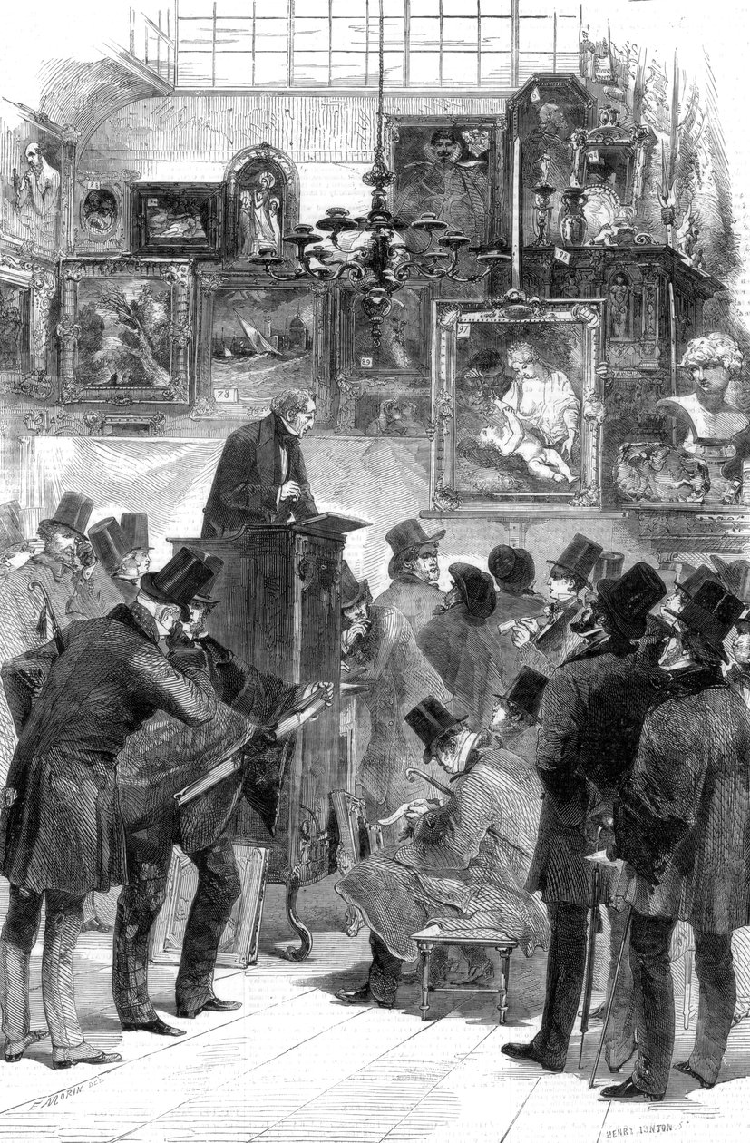Venda de fotos nos Srs. Christie e Mantons, King Street, St Jamess, Londres, 1856 de Unbekannt
