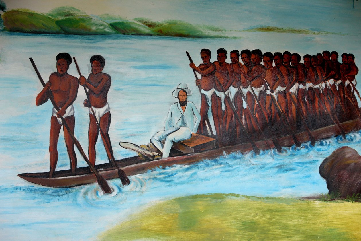 Pierre Savorgnan de Brazza pintando Brazzaville Congo de Unbekannt