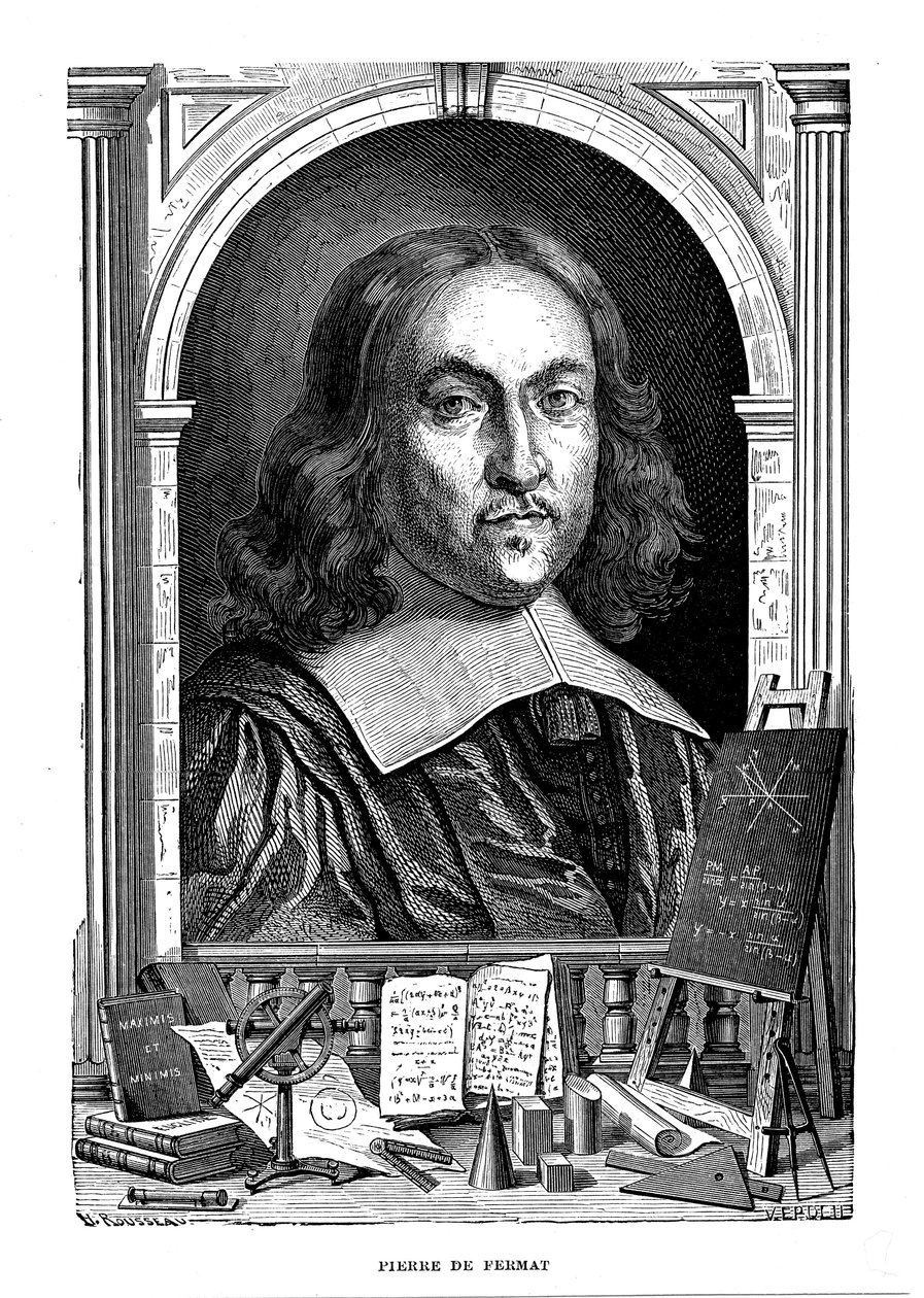 Pierre de Fermat, matemático francês do século XVII, 1870 de Unbekannt