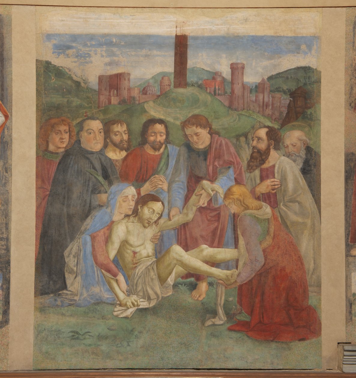 Pieta fresco na Capela Vespucci, Ognissanti, Florença, Itália (foto) de Unbekannt