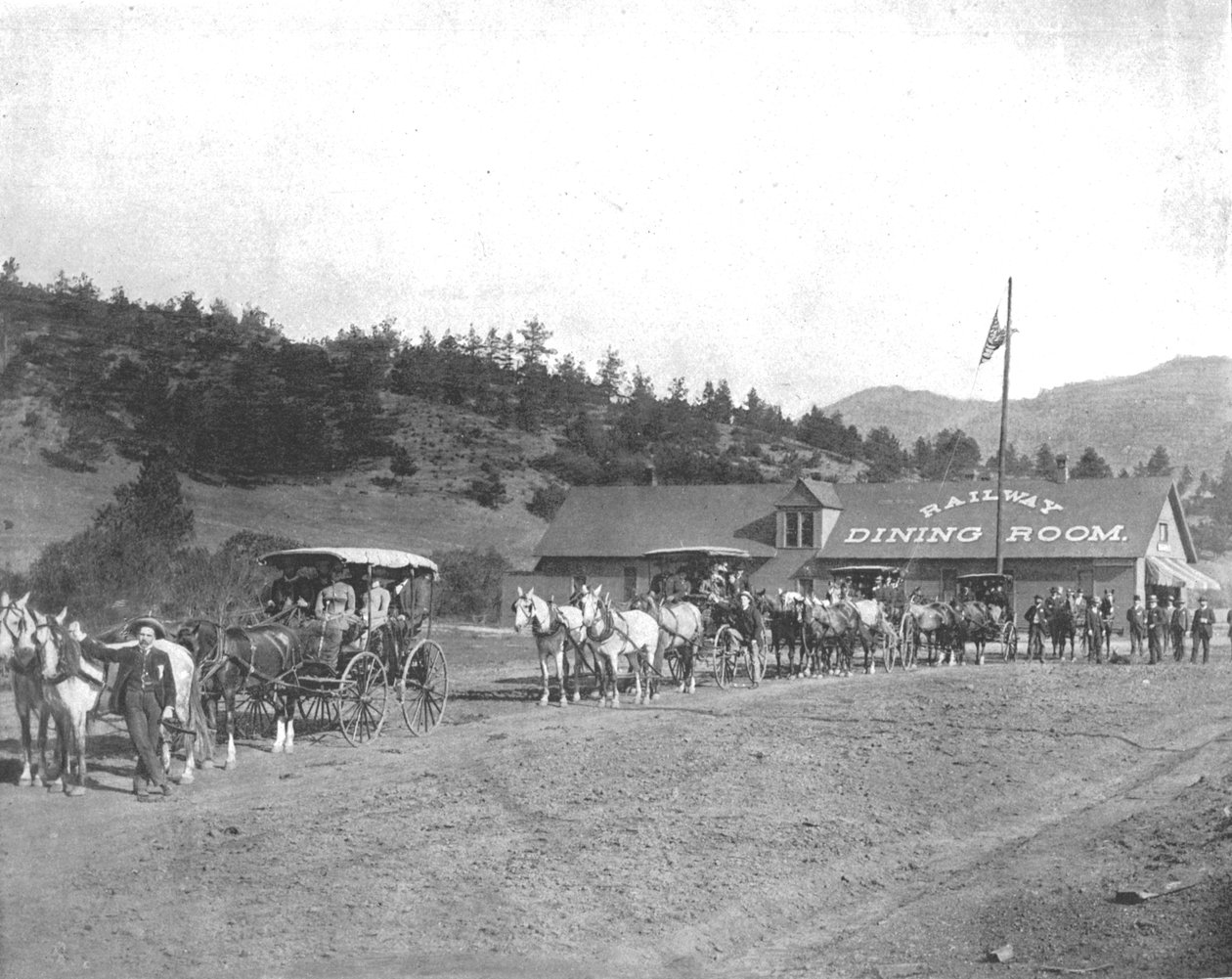 Pikes Peak Toll Road, Colorado, EUA, c1900. de Unbekannt