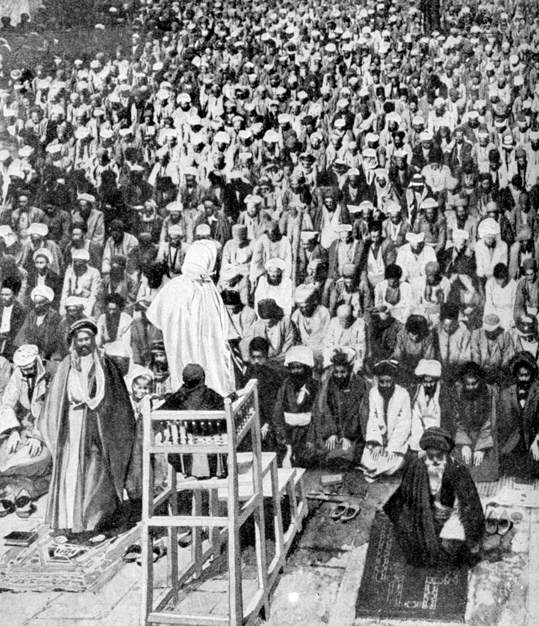 Muçulmanos devotos reunidos no Durbar de Deus, Meca, Arábia Saudita, 1922 de Unbekannt