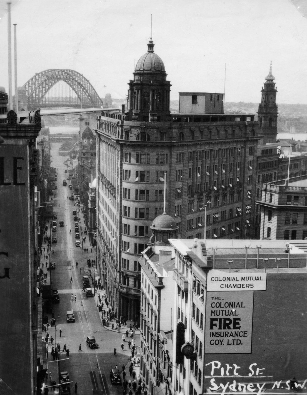 Pitt Street, Sydney, Nova Gales do Sul, Austrália, 1945 de Unbekannt