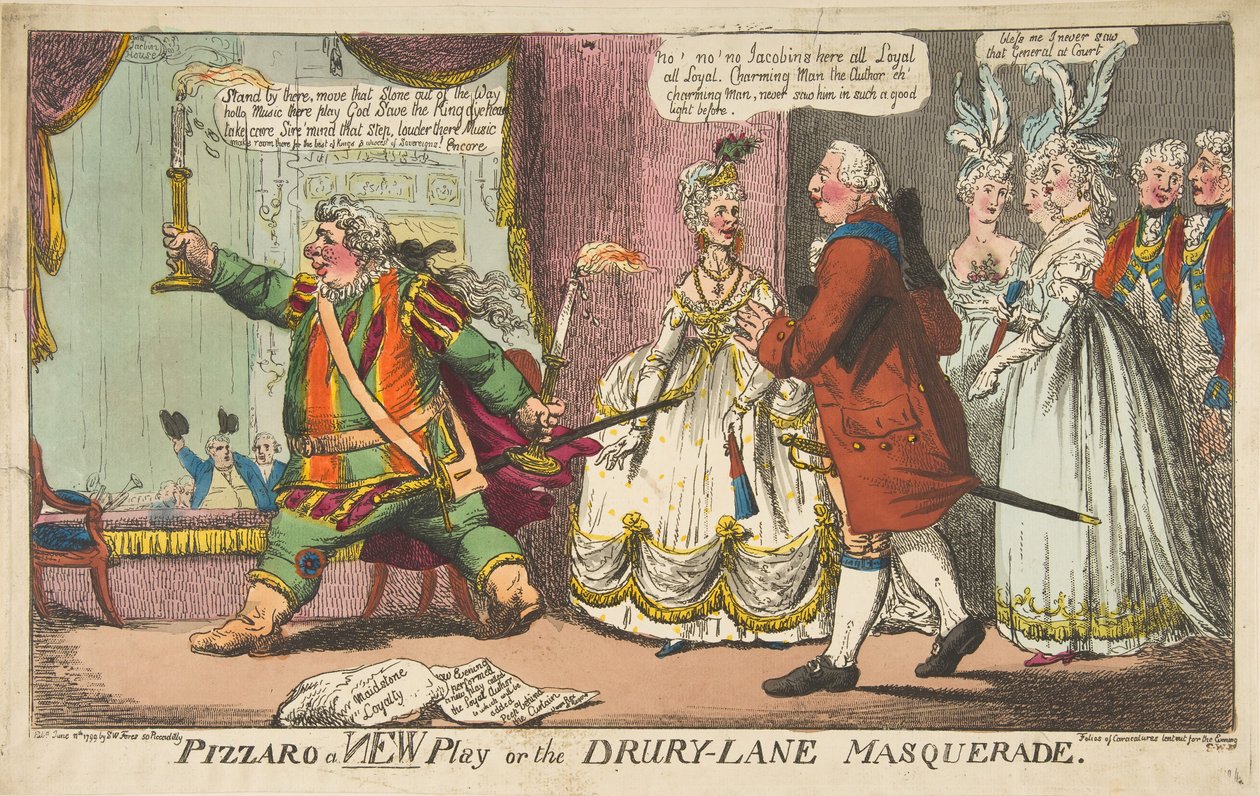 Pizzaro a New Play ou o Drury-Lane Masquerade, 11 de junho de 1799. de Unbekannt