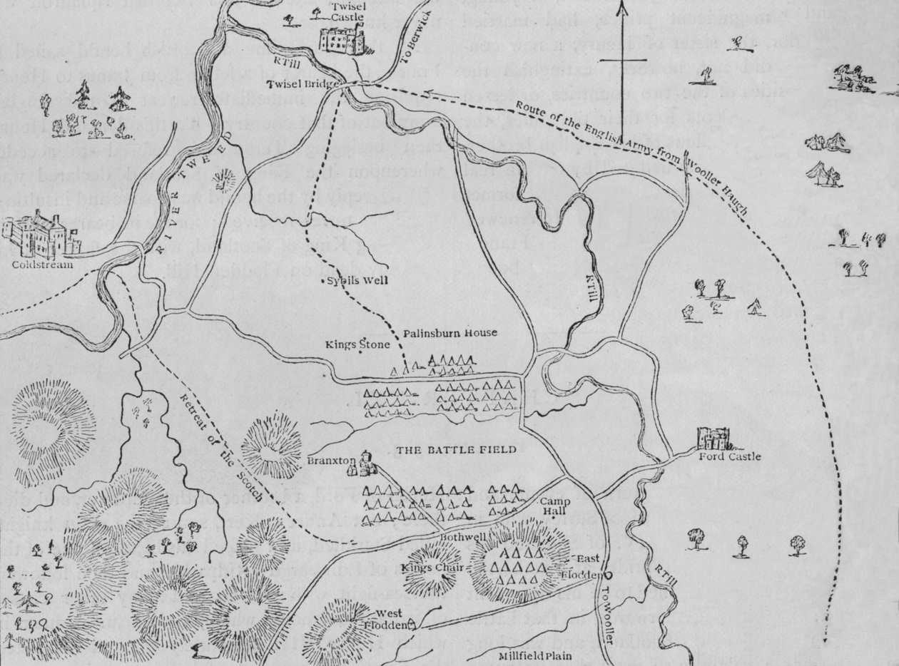Plano de Flodden Field, 9 de setembro de 1513, c1880 de Unbekannt