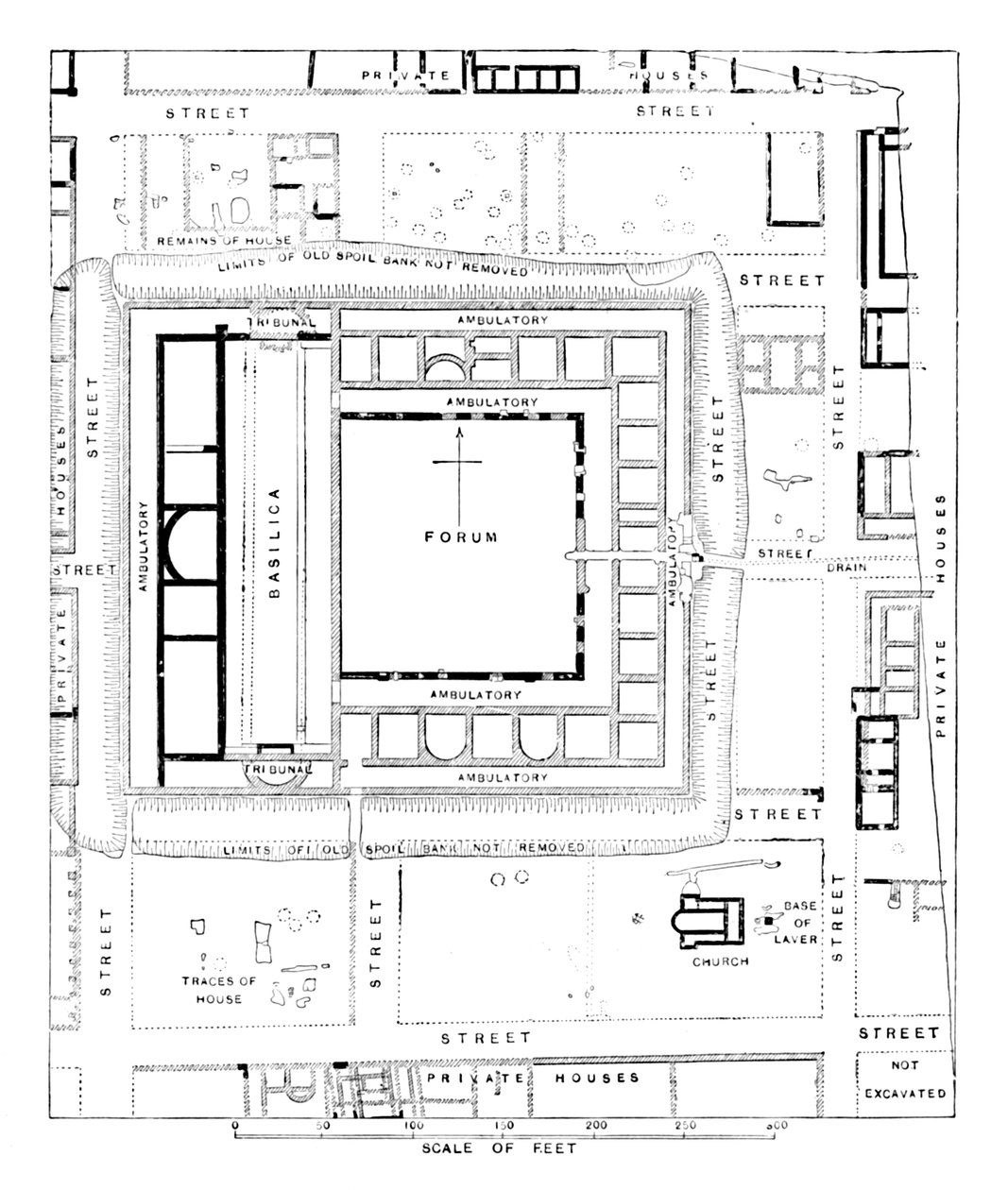 Plano do Fórum, Silchester, 1902 de Unbekannt