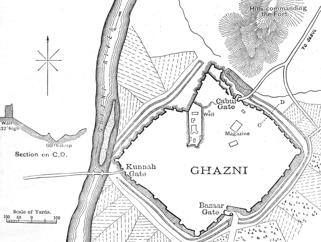 Plano de Ghazni, 1880, c1880 de Unbekannt