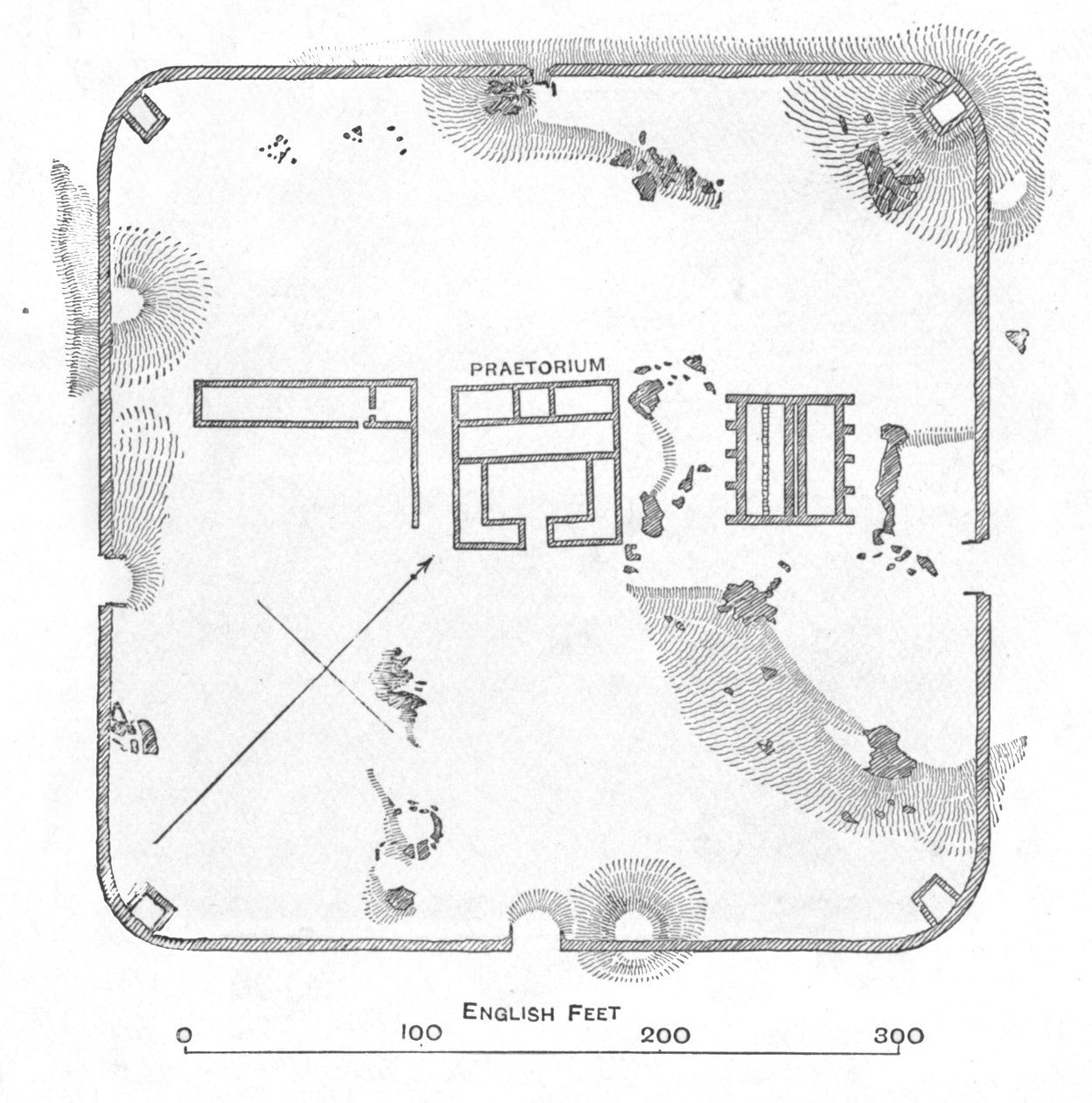 Plano do Forte Hardknott, Cumberland, 1902 de Unbekannt