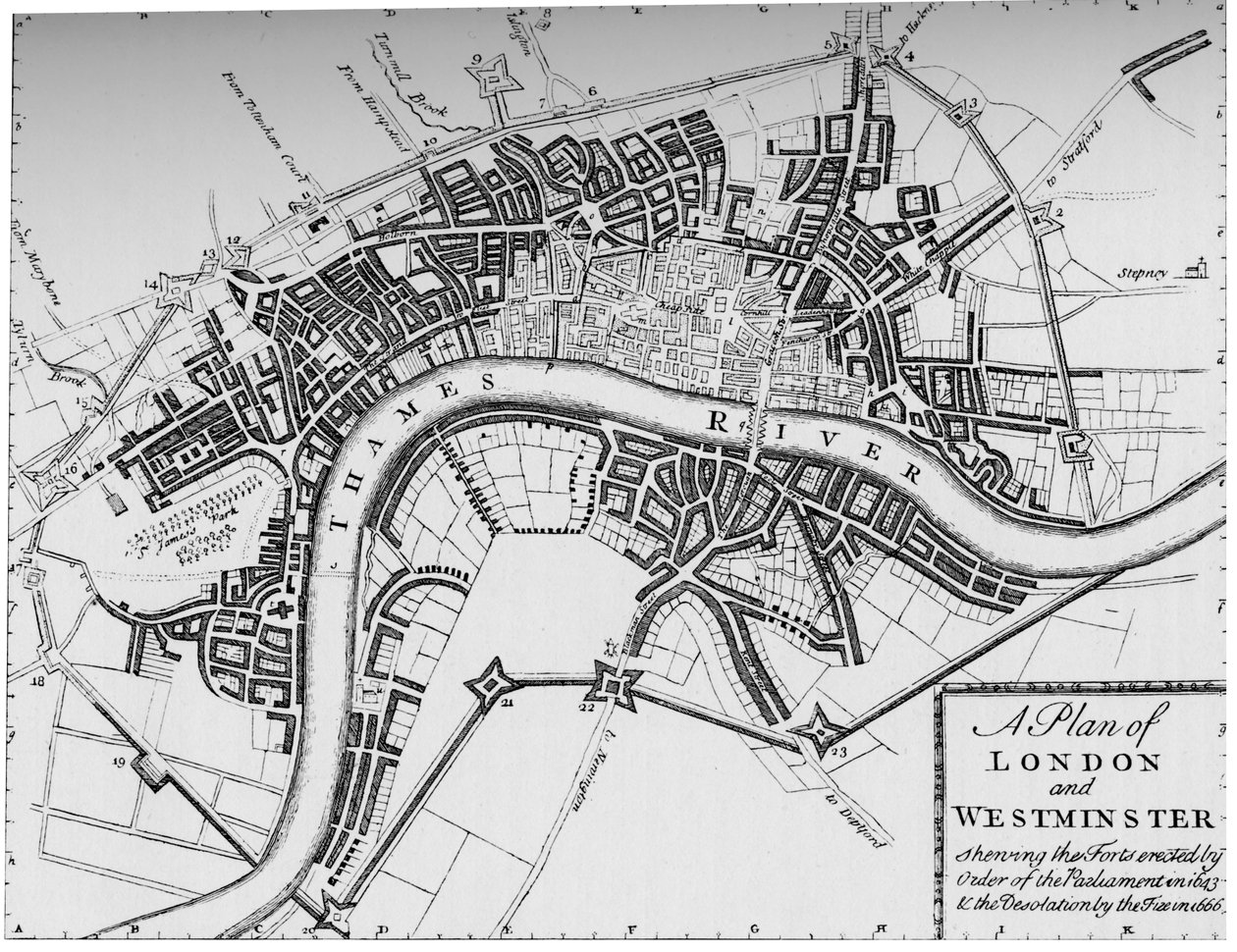 Plano de Londres e Westminster, 1749 1903 de Unbekannt