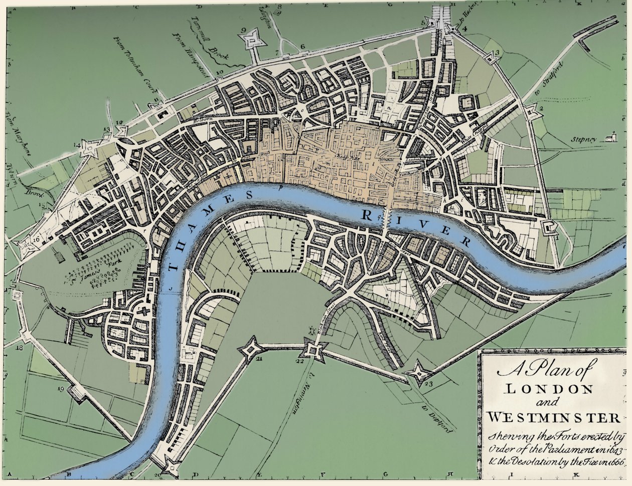 Plano de Londres e Westminster, 1749 1903 de Unbekannt