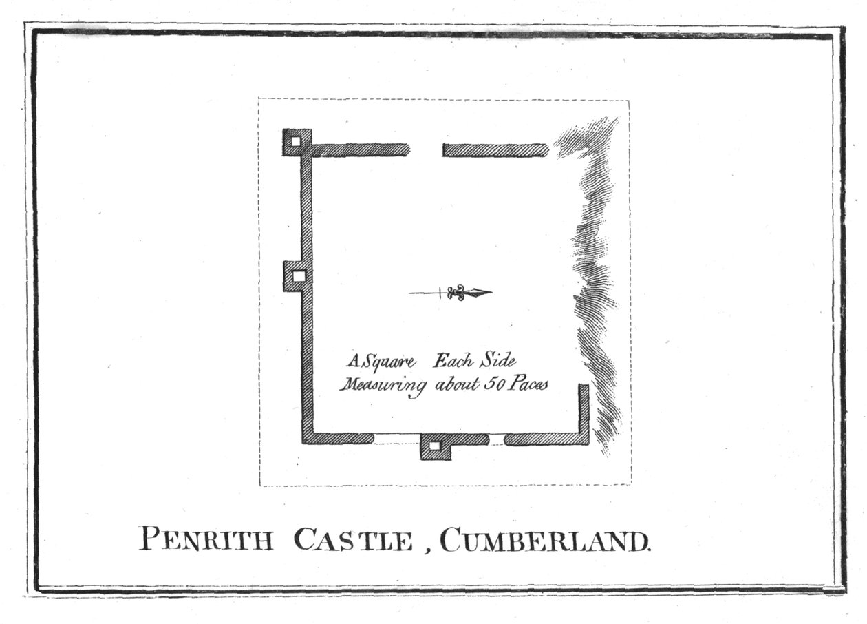 Planta do Castelo de Penrith, Cumberland, final do século XVIII de Unbekannt
