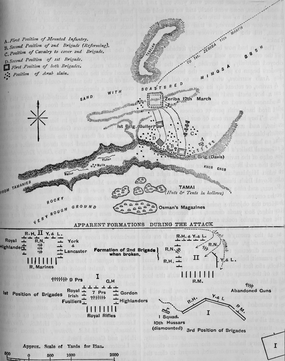 Plano da Batalha de Tamai, 13 de março de 1884, c1881-85 de Unbekannt