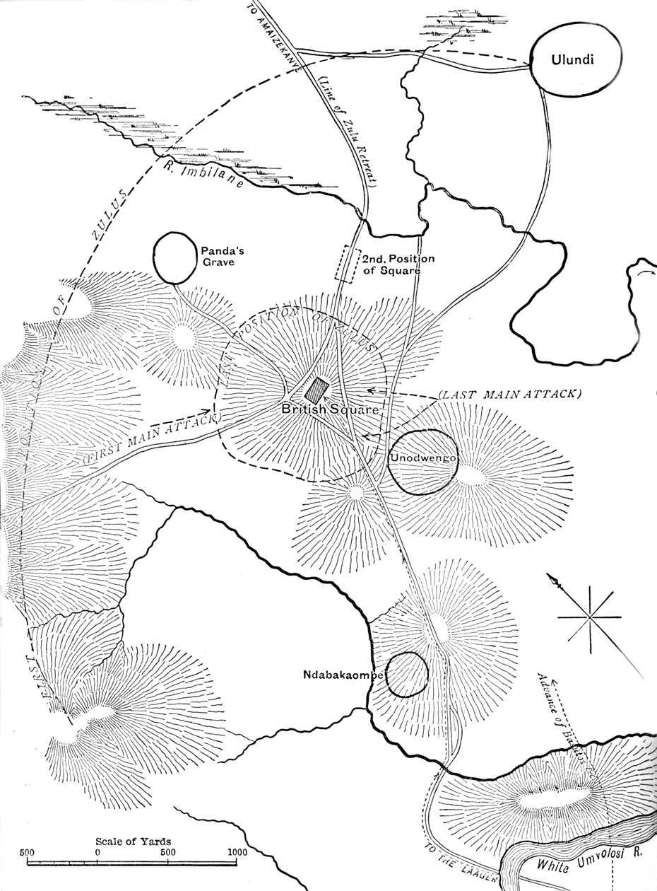 Plano da Batalha de Ulundi, 4 de julho de 1879, c1880 de Unbekannt