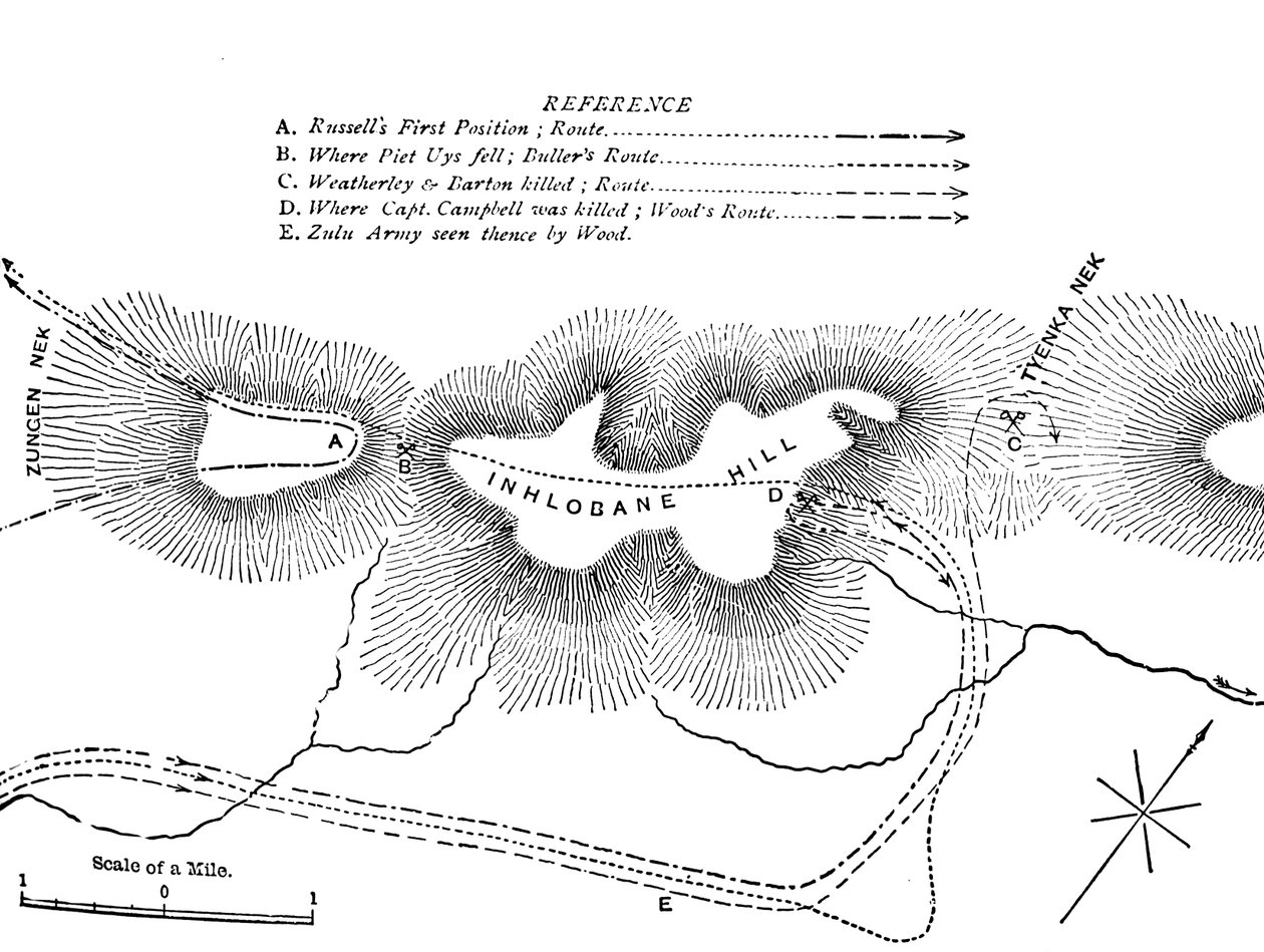 Plano da luta na montanha Inhlobane, 28 de março de 1979, c1880 de Unbekannt