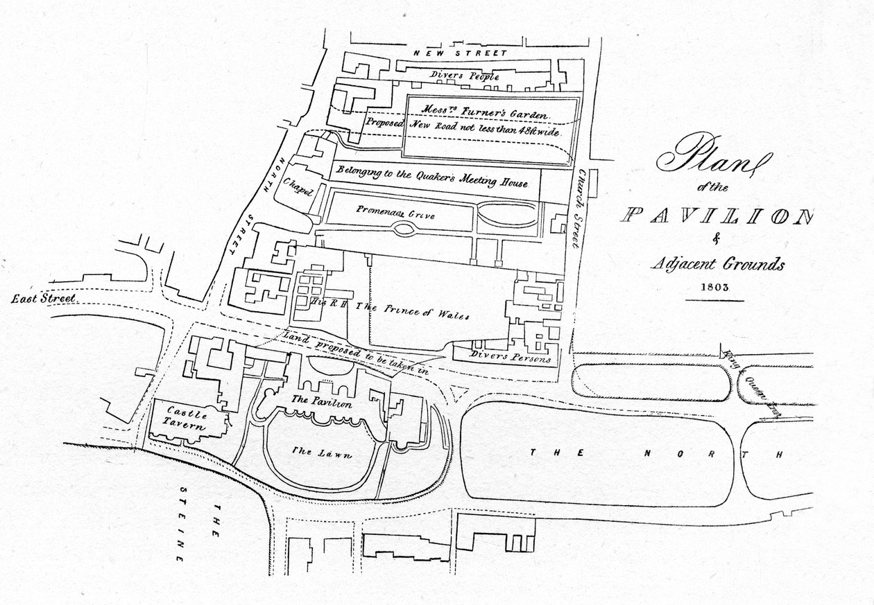 Planta do Pavilhão e Terrenos Adjacentes - 1803, 1939 de Unbekannt
