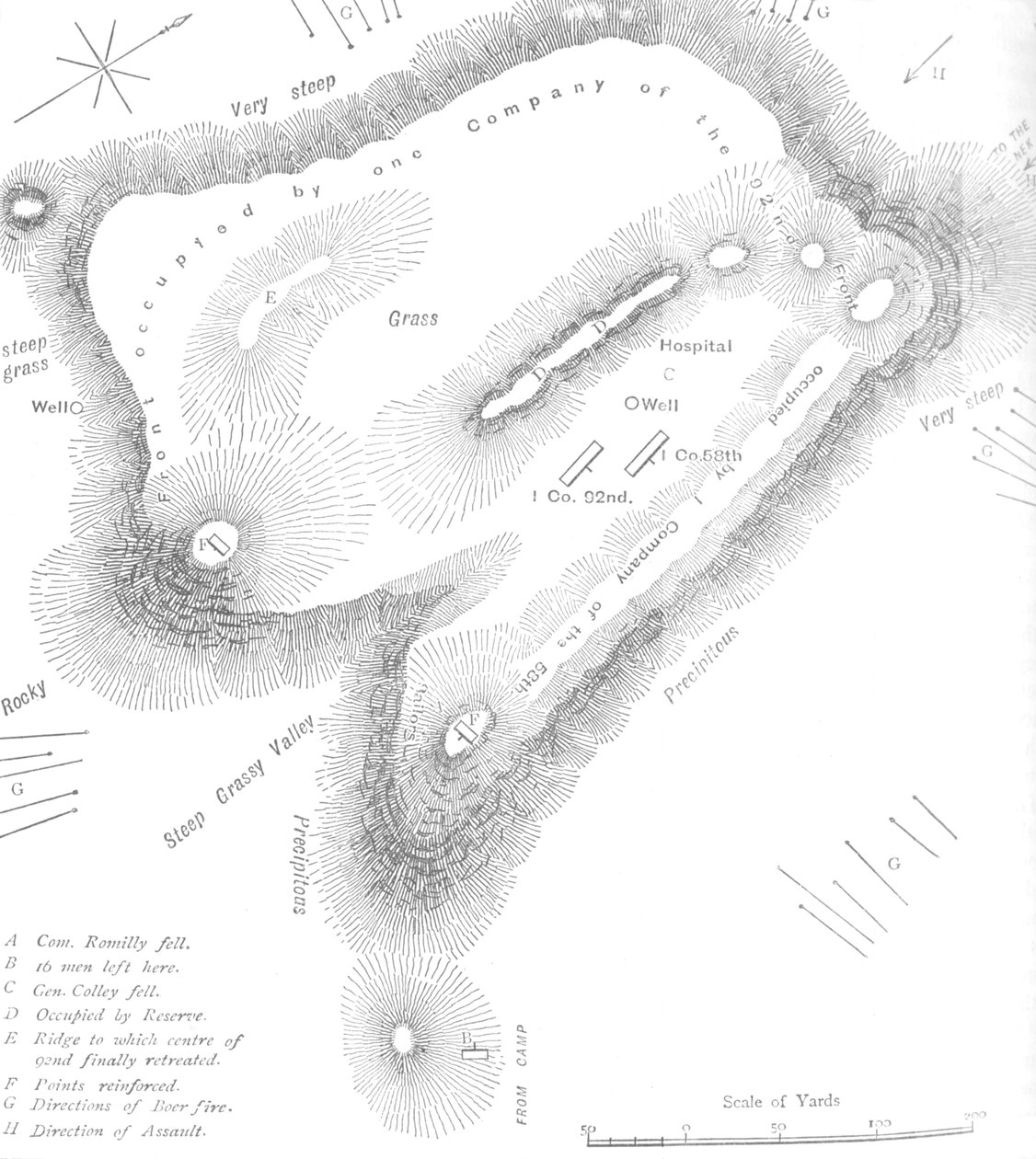 Plano da Cimeira do Monte Majuba, 27 de fevereiro de 1881, c1880s de Unbekannt