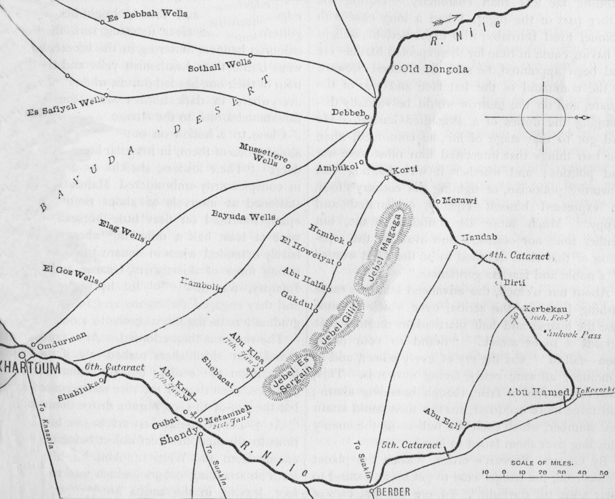 Plano do Teatro da Guerra na Segunda Campanha do Soudan, c1881-85 de Unbekannt