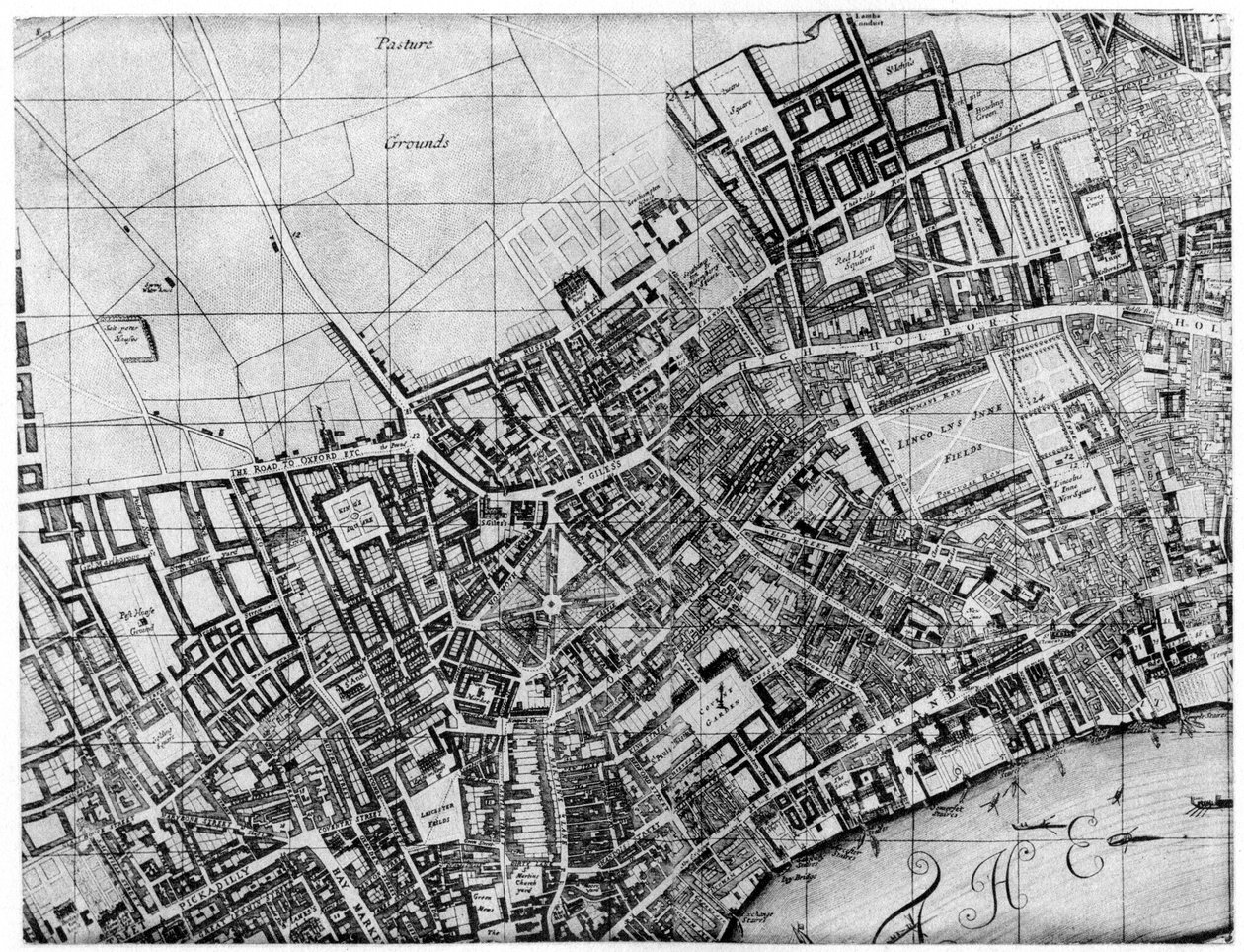 Plano da paróquia de St Giles, Londres, 1907 de Unbekannt