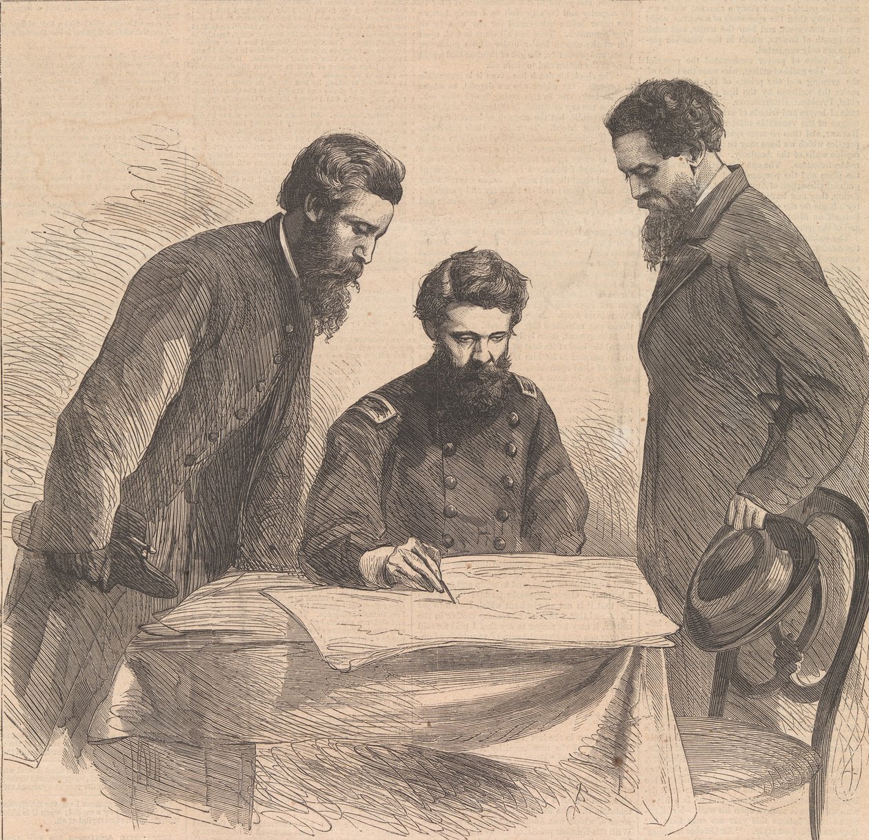 Planejando a captura de Booth e Harold, 1865. de Unbekannt