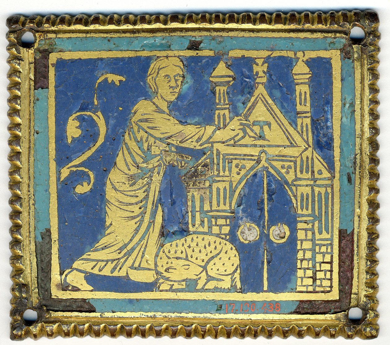Placa com Marcação da Porta com a Letra Tau, Alemão, ca. 1200. de Unbekannt