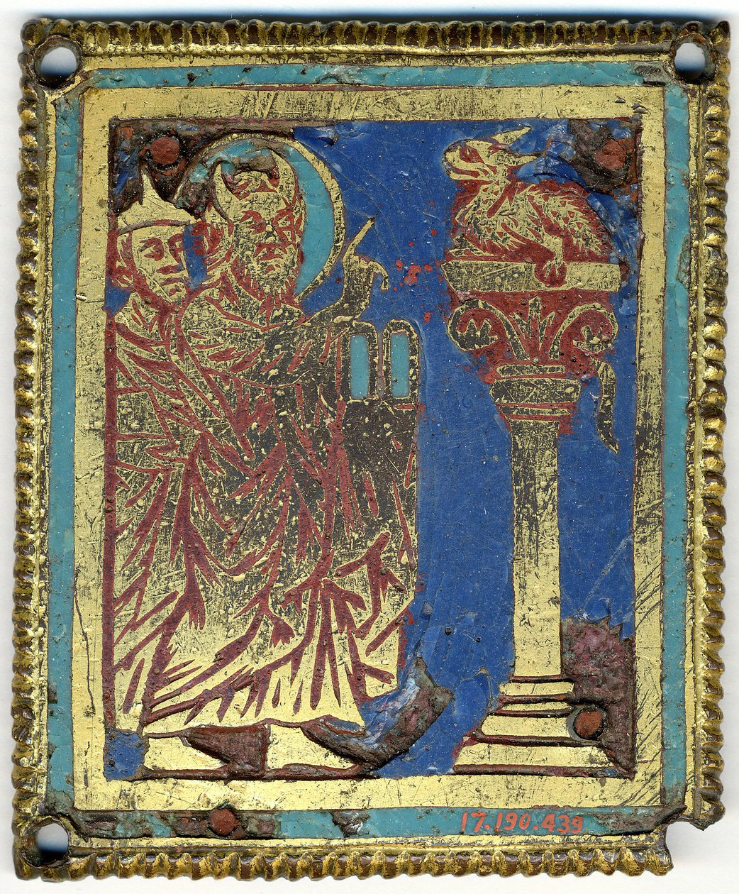 Placa com Moisés, Aarão e a Serpente de Bronze, alemão, ca. 1200. de Unbekannt
