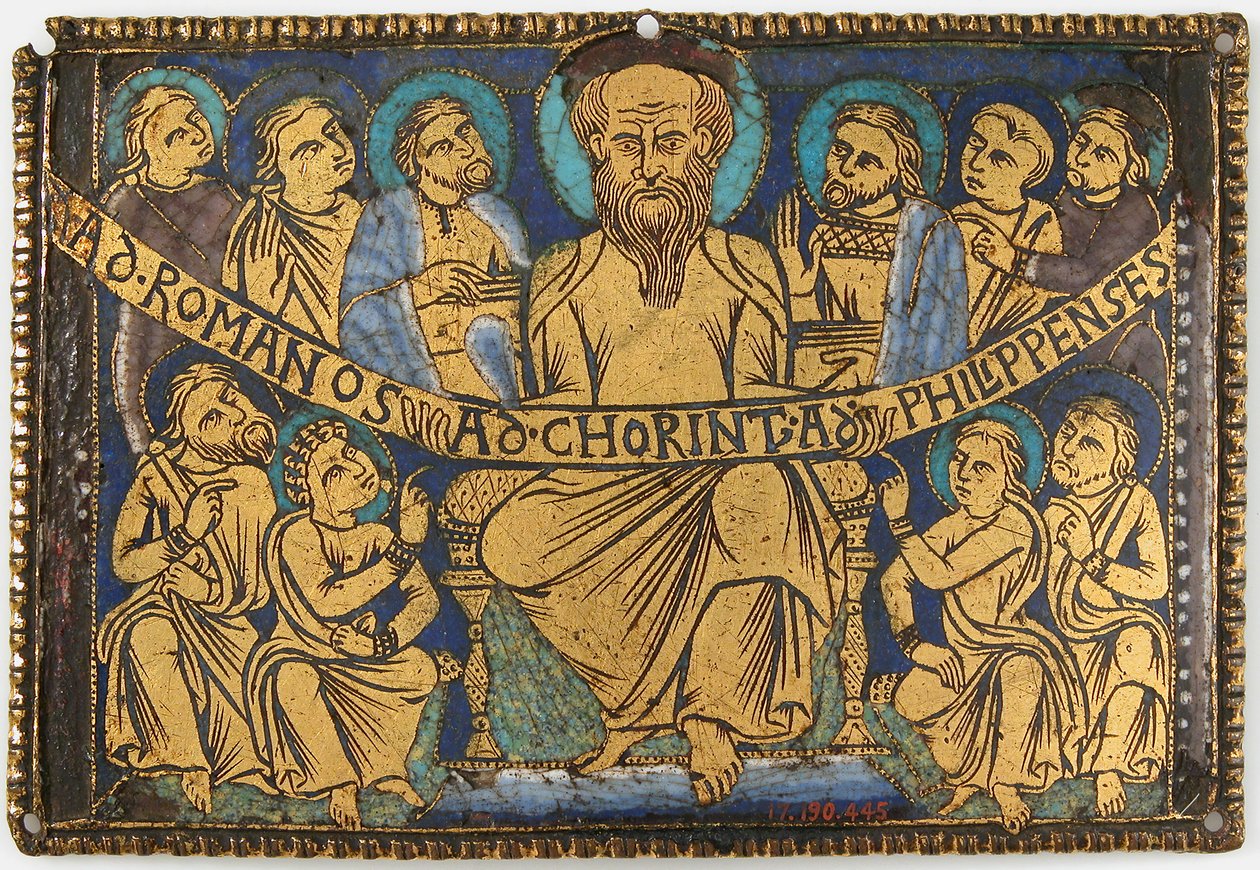 Placa com São Paulo e Seus Discípulos, Britânico, ca. 1160-80. de Unbekannt
