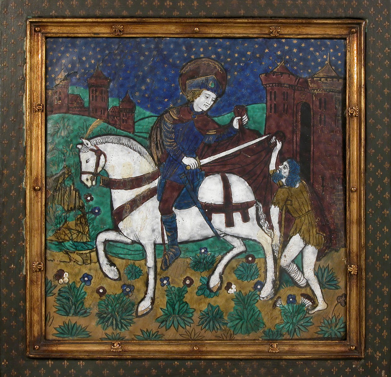 Placa com São Martinho e o Mendigo, francesa, séc. XVI. de Unbekannt