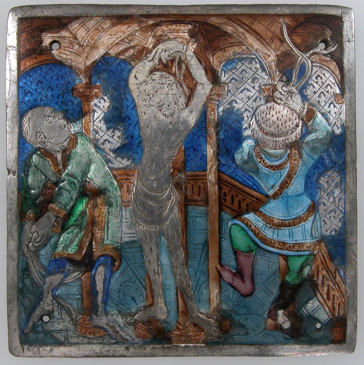 Placa com a flagelação, italiana, século XIV. de Unbekannt