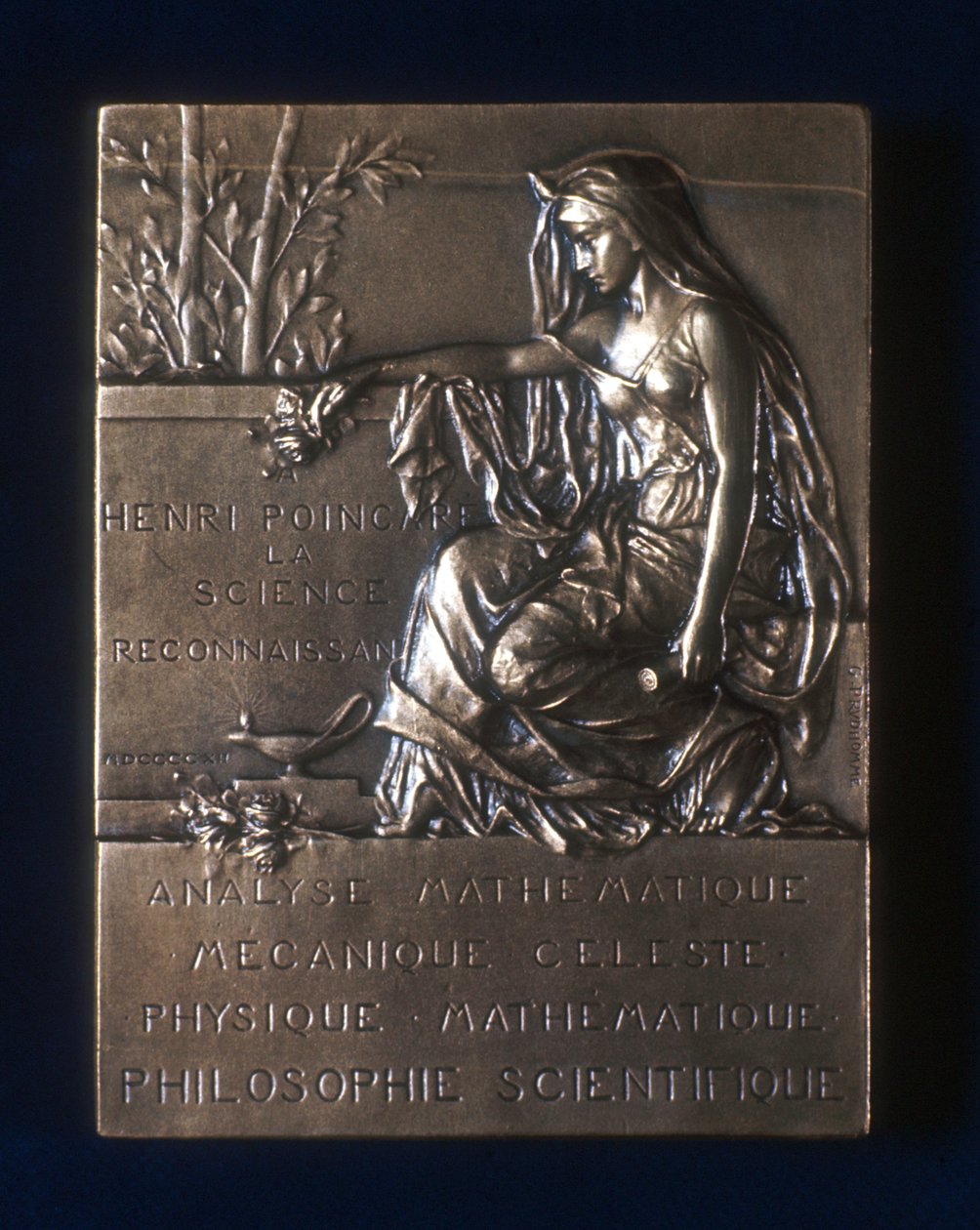Placa comemorativa da morte de Henri Poincaré, matemático francês, 1912 de Unbekannt