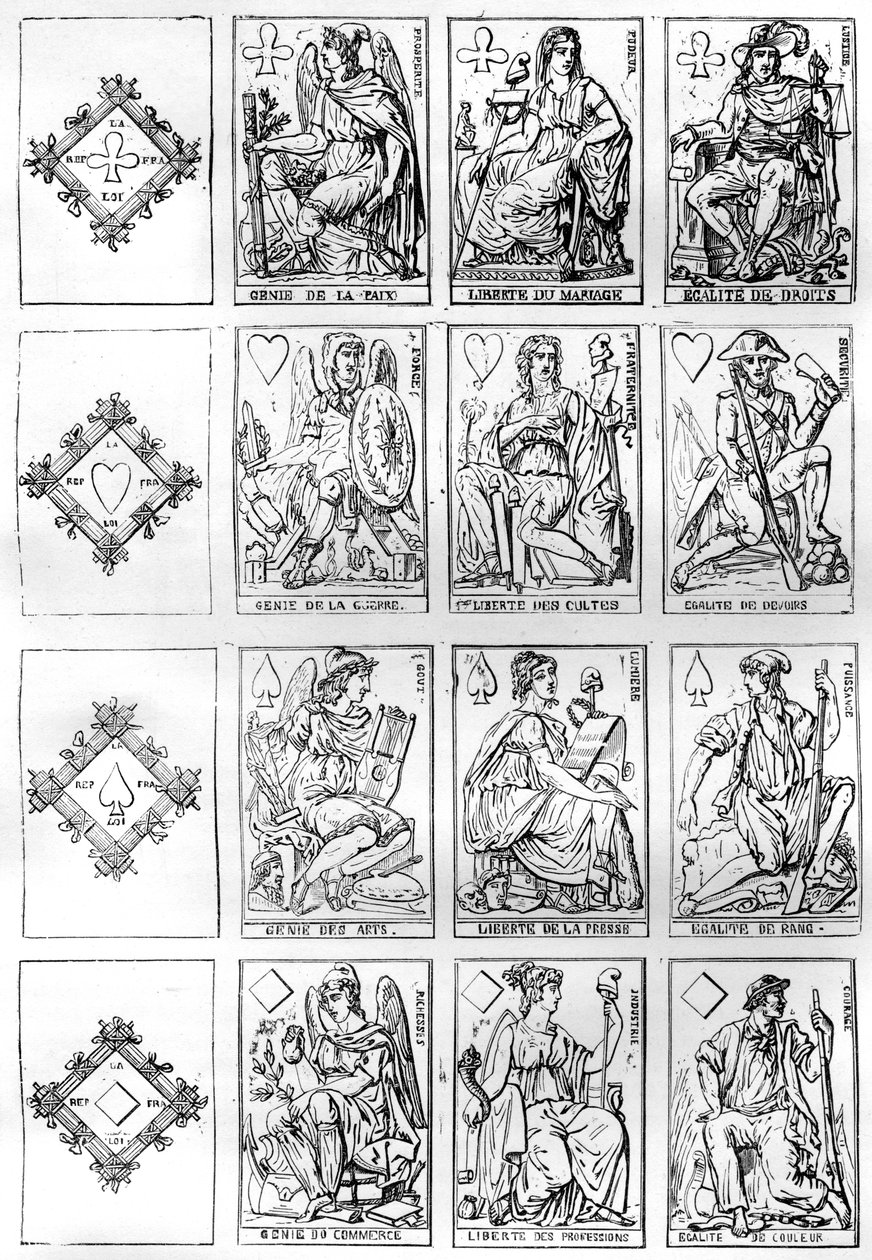 Jogo de cartas da República Francesa, 1790 1882-1884 de Unbekannt