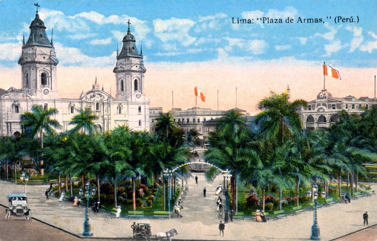Plaza de Armas, Lima, Peru, início do século XX de Unbekannt