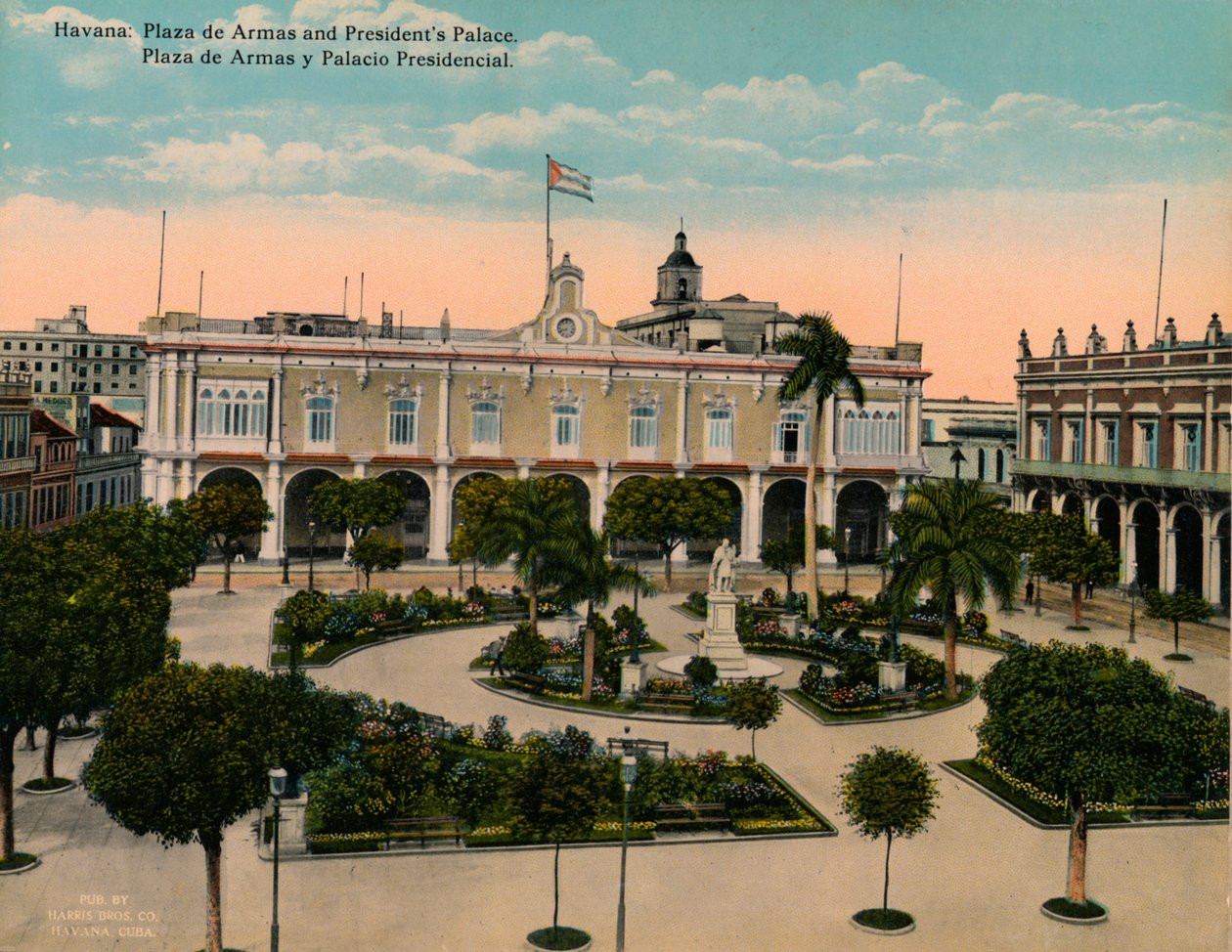 Plaza de Armas e Palácio Presidencial, Havana, Cuba, c1920. de Unbekannt