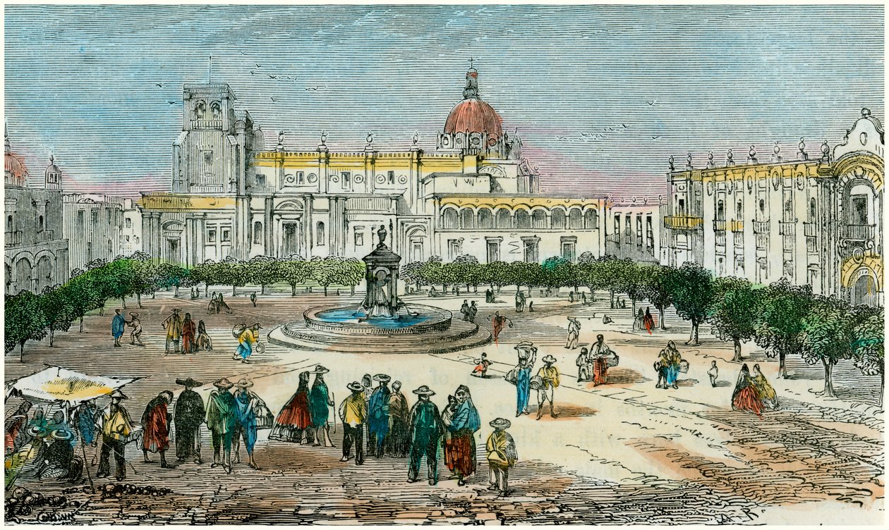 Plaza de Guadalajara, no estado de Jalisco, México, c1880 de Unbekannt