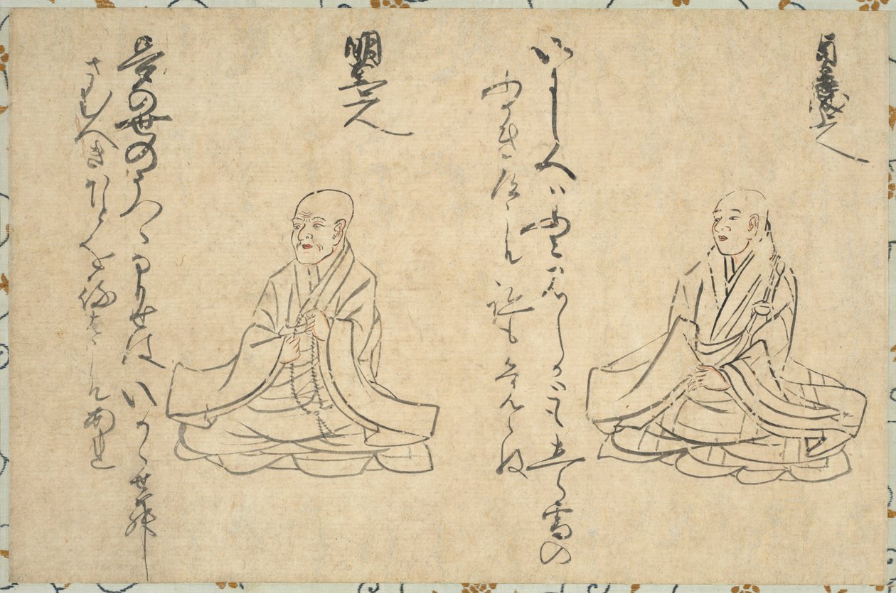 Imortais poéticos do clero budista Shakkyo Kasen Emaki, 1300s-1400s. de Unbekannt