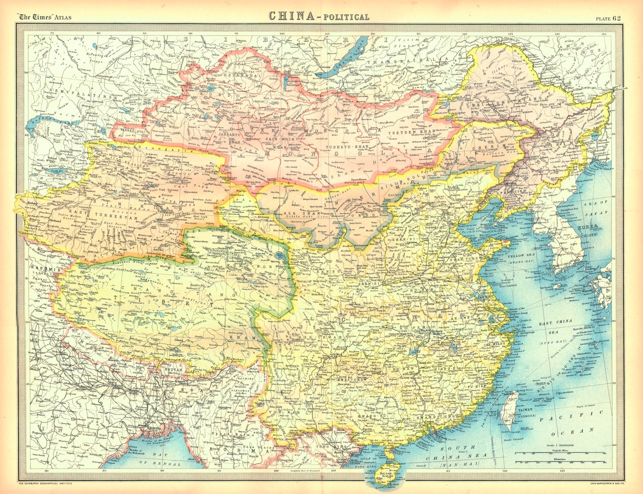 Mapa político da China de Unbekannt