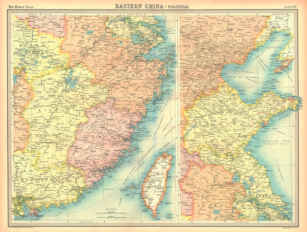 Mapa político da China Oriental. de Unbekannt