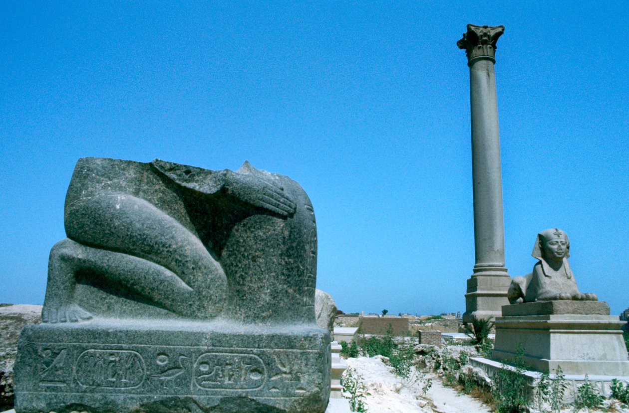 Pompeys Pillar, Alexandria, Egito de Unbekannt