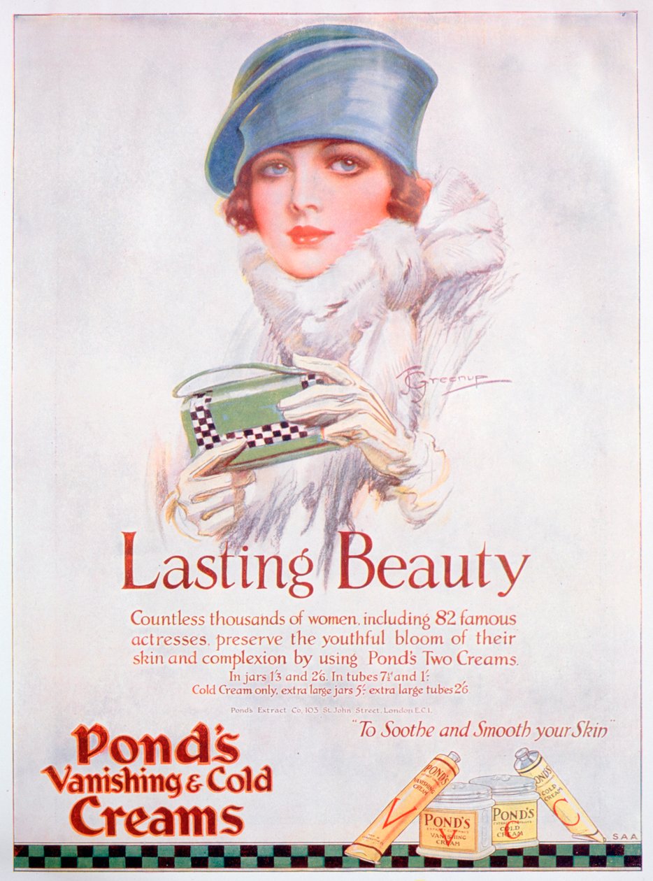 Anúncio Ponds Cream, 1927 de Unbekannt