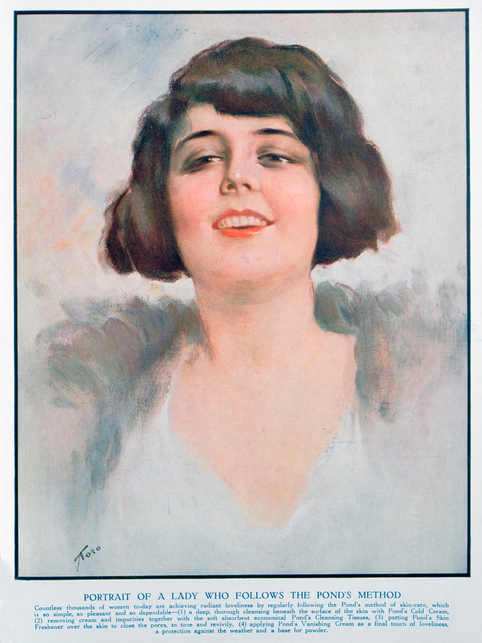 Anúncio Ponds Cream, 1928 de Unbekannt