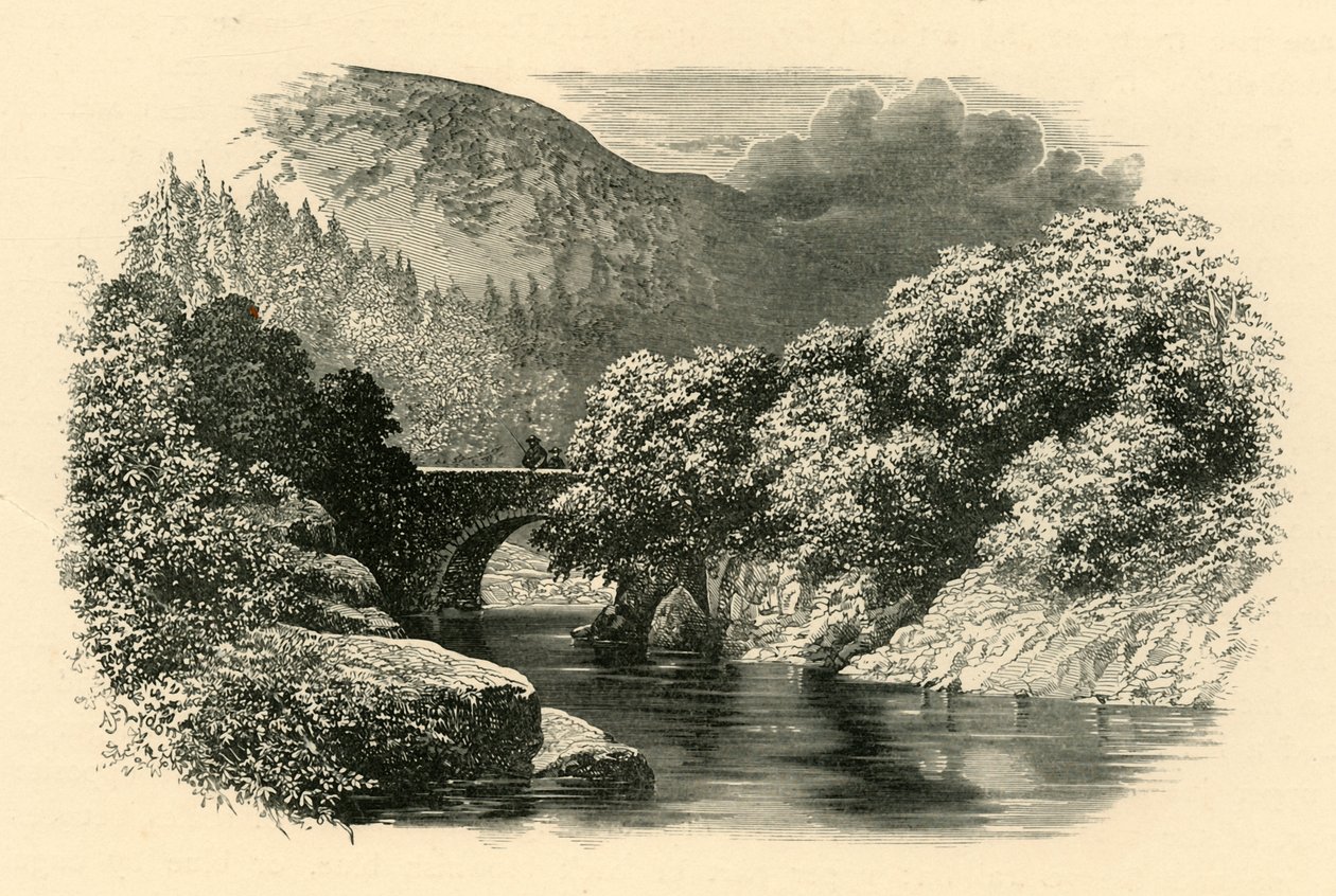 Ponte de Aberglaslyn, Gales do Norte, c1890. de Unbekannt