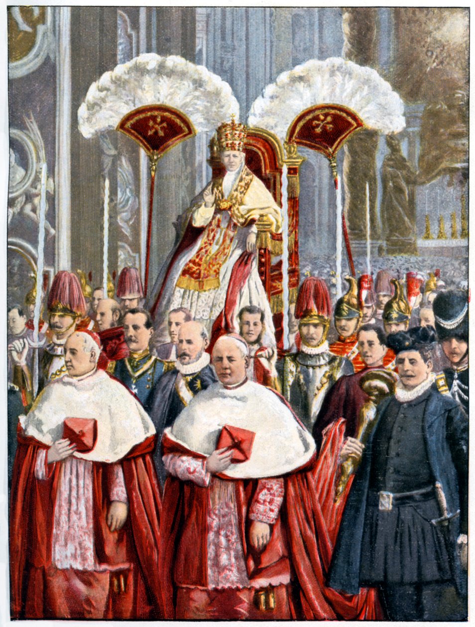 Papa Leão XIII na Basílica de São Pedro, Roma, 1900 de Unbekannt