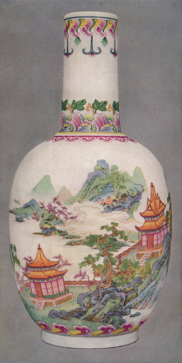 Garrafa de porcelana no estilo Ku Yueh Hsuan. Longo período, 1736-1796, 1928 de Unbekannt