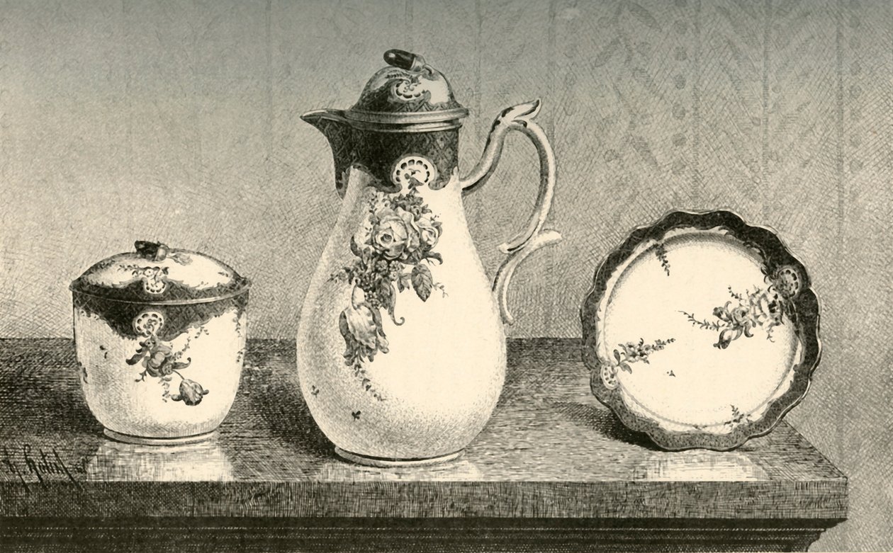 Jogo de café em porcelana, meados do século XVIII, 1903. de Unbekannt