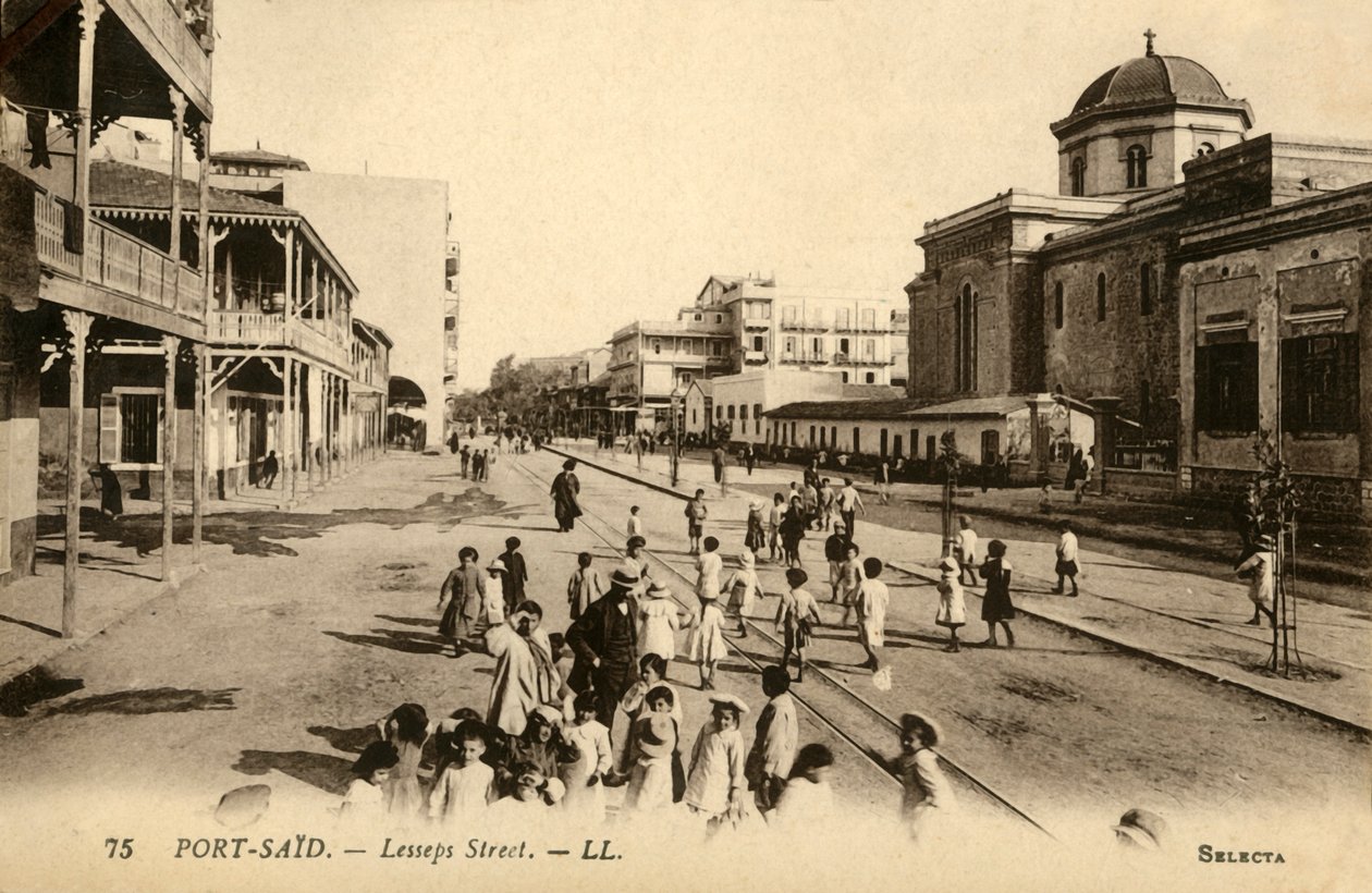 Port-Said. - Lesseps Street. - LL., C1918-c1939. de Unbekannt